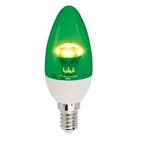 Лампа светодиодная Ecola Color С37 Свеча CL Е14 220В 3Вт Зеленая 36х98мм картинка 